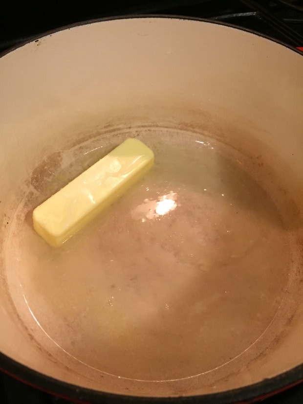 combined butter and water